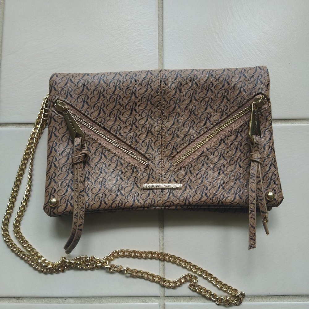 Rampage Brown Printed Crossbody Bag